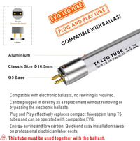 IHYCTV T5 LED Fénycső 517mm 7W Meleg Fehér 3000K G5 Foglalat Energiatakarékos 3