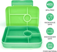 IJIAMY Bento Box Gyerek Uzsonnás Doboz Rekeszekkel, Szivárgásmentes Ebéddoboz Fiúknak és Lányoknak, Iskolai Ételhordó 7