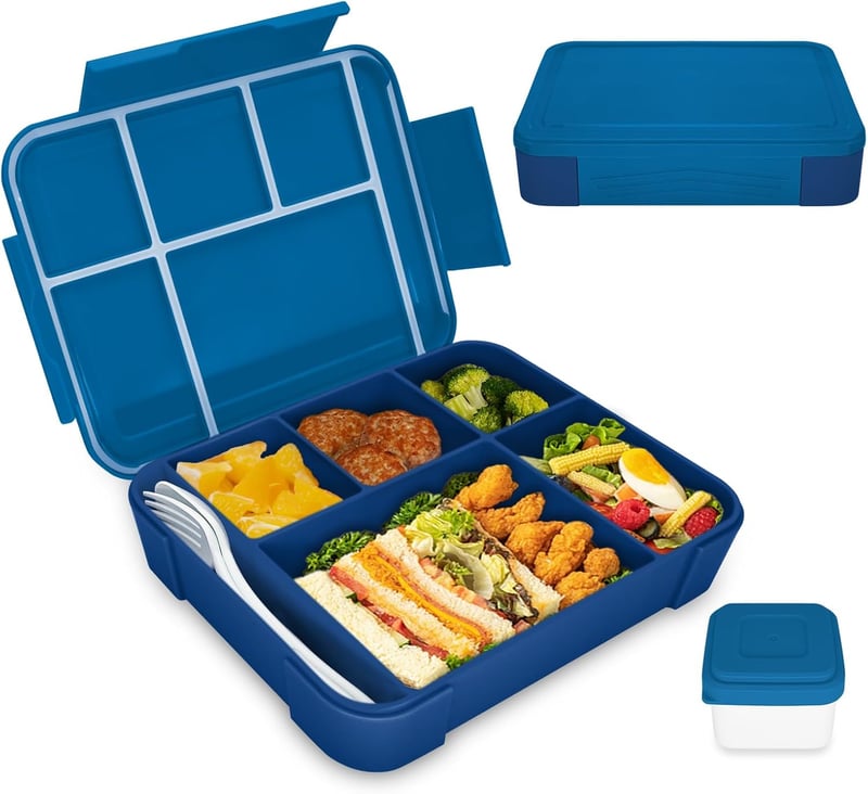 IJIAMY Gyerek Uzsonnás Doboz Rekeszekkel, Szivárgatásmentes Bento Box Lányoknak és Fiúknak