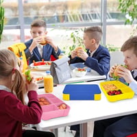 IJIAMY Gyerek Uzsonnás Doboz Rekeszekkel, Szivárvásmentes Bento Box Lányoknak és Fiúknak 7