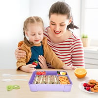 IJIAMY Gyerek Uzsonnás Doboz Rekeszekkel, Szívódó Fedeles Bento Box Lányoknak és Fiúknak 6