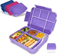 IJIAMY Gyerek Uzsonnás Doboz Rekeszekkel, Szívódó Fedeles Bento Box Lányoknak és Fiúknak 1