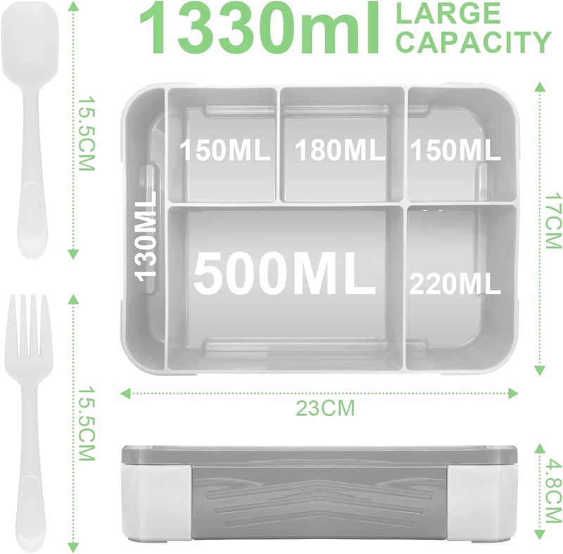 IJIAMY Gyerek Uzsonnás Doboz Rekeszekkel, Szívódó Fedeles Bento Box Lányoknak Fiúknak