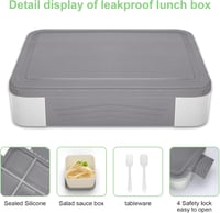 IJIAMY Gyerek Uzsonnás Doboz Rekeszekkel, Szívódó Fedeles Bento Box Lányoknak Fiúknak 2