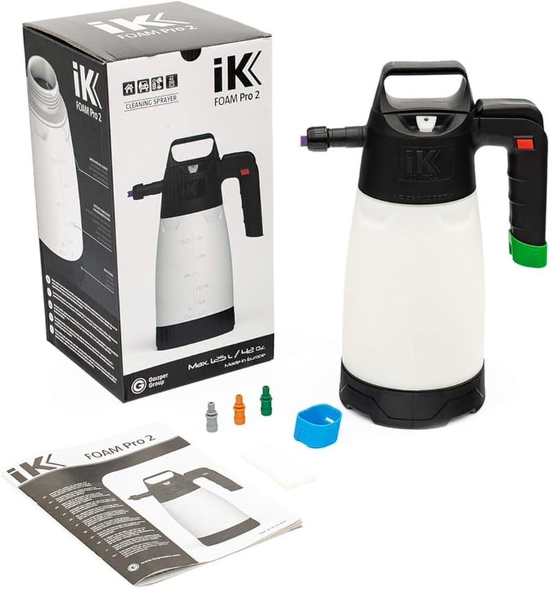 Pulverizator de spumă profesional IK Foam PRO 2, 1,5 L - Pentru îngrijirea auto, 3 trepte de spumare