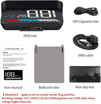 iKiKin 3.5" Head Up Display OBD2 GPS autós sebességmérő hőmérővel 5