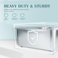 ikitchen Nagy rozsdamentes acél macskaalom tálca 60 x 40 x 15 cm macska és nyúl részére csúszásgátló gumialappal 8