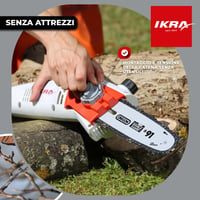 Elektrický teleskopický prerezávač konárov IKRA IEAS 750 – dĺžka rezu 185 mm, s 2 reťazami 2