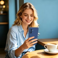 Ikziwreo puzdro na Samsung Galaxy A17 4G/5G, polnočne modrý silikónový kryt s 2 ks ochranného tvrdeného skla, nárazuvzdorný, odolný proti poškriabaniu, ultratenký ochranný kryt 7