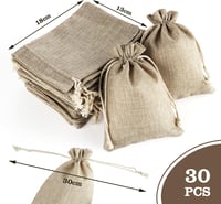 ilauke 30 db Juta Ajándéktasak 13x18 cm Zsinórral Ékszer Esküvő Karácsony 2