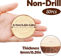 ilauke 50 db Natúr Fa Korong 6-7 cm Kézműves Festéshez Dekorációhoz 3
