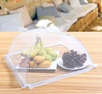 ilauke Sieťky na ochranu potravín, 5 ks, 43x43 cm, skladacie pop-up sieťky proti hmyzu na jedlo, koláče, ovocie, vhodné na piknik a grilovanie, opakovane použiteľné 4