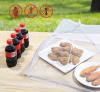 ilauke Sieťky na ochranu potravín, 5 ks, 43x43 cm, skladacie pop-up sieťky proti hmyzu na jedlo, koláče, ovocie, vhodné na piknik a grilovanie, opakovane použiteľné 3