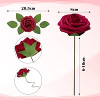 ilauke Mesterséges Vörös Rózsák 30 db 8 cm Esküvő Születésnap Dekoráció 2