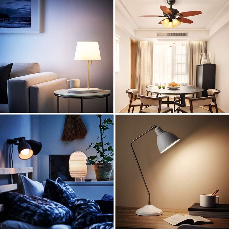 iLC E14 LED Izzó 5W RGBW Színváltós Távirányítóval, Meleg Fehér 2700K, Dimmerelhető Dekorációs Világítás, 4 Darabos Csomag