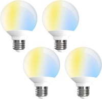 iLC G80 Okos LED Izzó E27 6W Alexa Kompatibilis Szabályozható Színhőmérséklet 2700K-6000K Nappali Szoba 4 Darabos Csomag 1