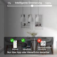 iLC G80 Okos LED Izzó E27 6W Alexa Kompatibilis Szabályozható Színhőmérséklet 2700K-6000K Nappali Szoba 4 Darabos Csomag 6