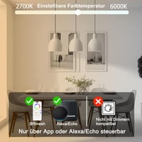 iLC G80 Okos LED Izzó E27 6W Alexa Kompatibilis Szabályozható Színhőmérséklet 2700K-6000K Nappali Szoba 4 Darabos Csomag 5