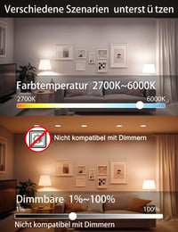 iLC LED Izzó E27 12W Alexa Kompatibilis Okos Világítás Meleg/Hideg Fehér 2700K-6000K Applikációs Vezérlés 4 Darabos Csomag 4