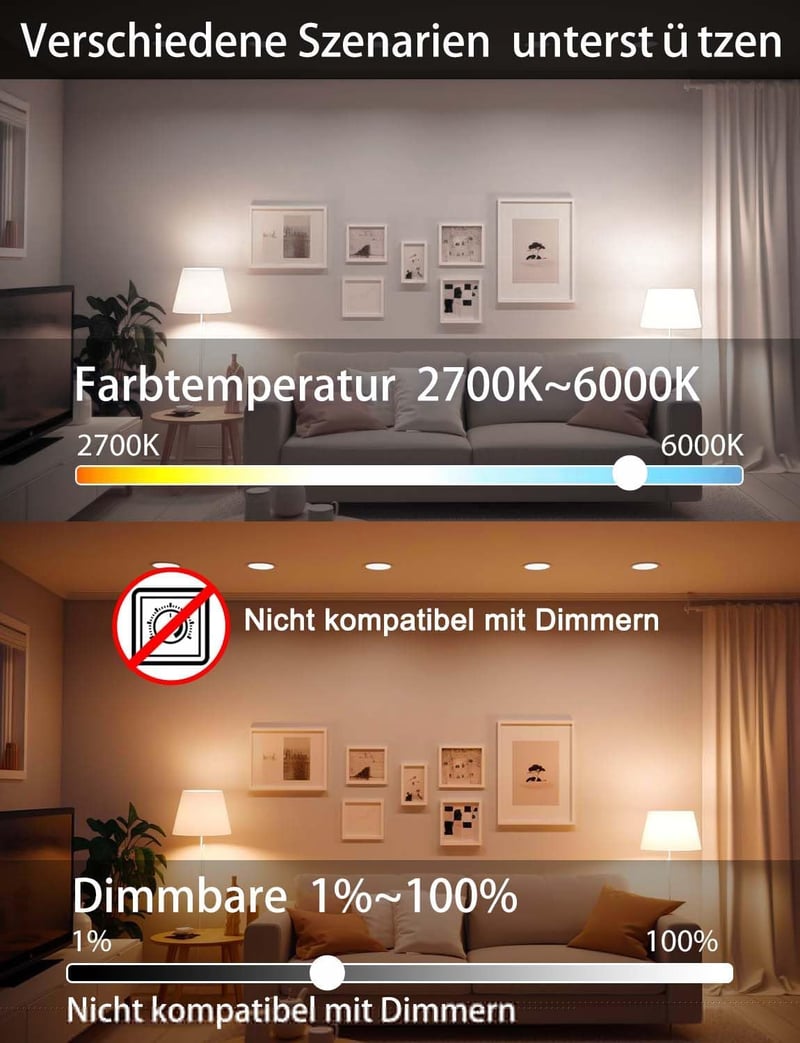 iLC LED Izzó E27 12W Alexa Kompatibilis Okos Világítás Meleg/Hideg Fehér 2700K-6000K Applikációs Vezérlés 4 Darabos Csomag
