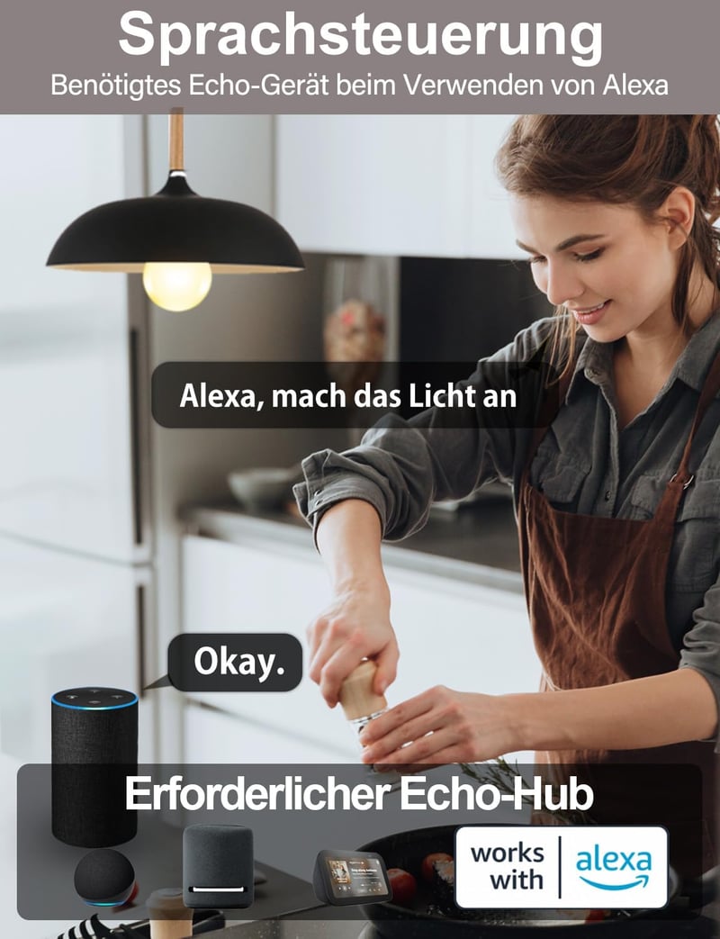 iLC LED Izzó E27 12W Alexa Kompatibilis Okos Világítás Meleg/Hideg Fehér 2700K-6000K Applikációs Vezérlés 4 Darabos Csomag
