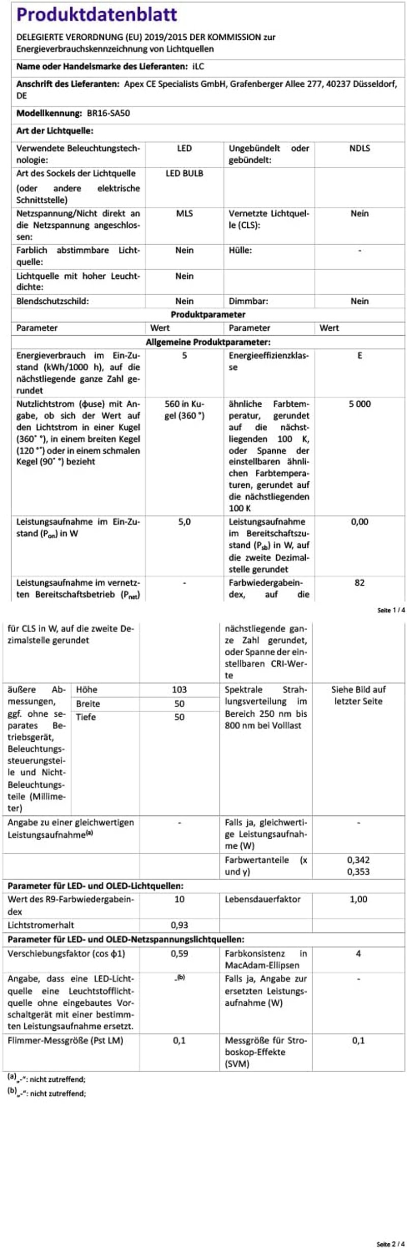iLC E14 LED Izzó 5W RGBW Színváltós Távirányítóval, Meleg Fehér 2700K, Dimmerelhető Dekorációs Világítás, 4 Darabos Csomag