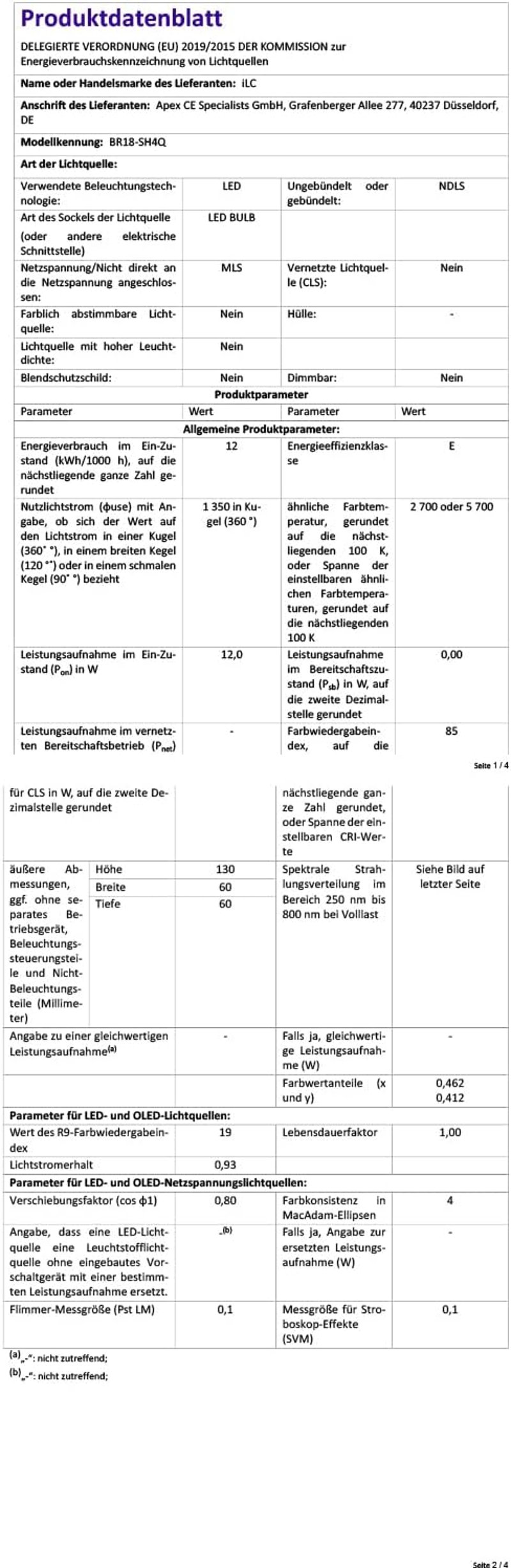 iLC LED Izzó E27 12W Alexa Kompatibilis Okos Világítás Meleg/Hideg Fehér 2700K-6000K Applikációs Vezérlés 4 Darabos Csomag