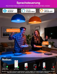 iLC LED Okos Izzó E27 Alexa Kompatibilis, Intelligens Világítás RGB Színváltós + Hideg Fehér 6000K, 2 Darabos Csomag 3