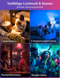 iLC LED Okos Izzó E27 Alexa Kompatibilis, Intelligens Világítás RGB Színváltós + Hideg Fehér 6000K, 2 Darabos Csomag 7