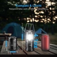ILEEDear Hordozható LED Kemping Lámpa Akkumulátoros Összecsukható 2db Túrázáshoz Vészhelyzet 2