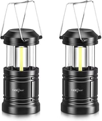 ILEEDear Hordozható LED Kemping Lámpa Akkumulátoros Összecsukható 2db Túrázáshoz Vészhelyzet 1