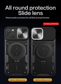 ILING kryt na OnePlus 15, čierny, matný kovový vzhľad, pevný PC a silikónový TPU nárazuvzdorný zadný kryt s krúžkovým stojanom a ochranou fotoaparátu 2