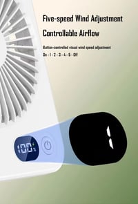 ILLUMYN Hordozható Asztali Ventilátor USB Töltéses Csendes Összecsukható 9