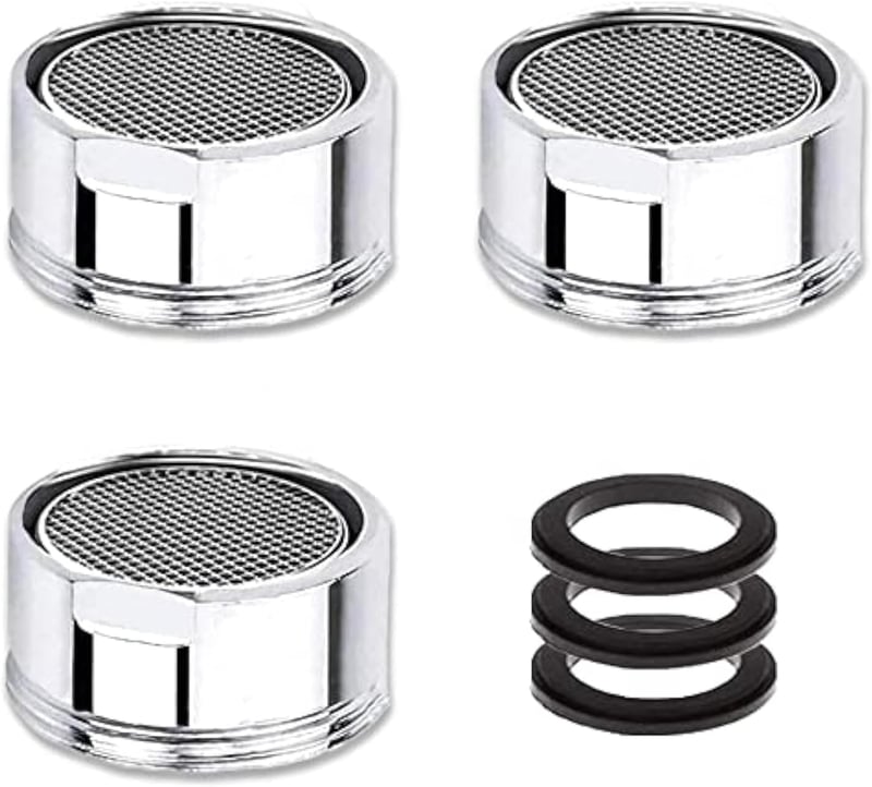 ILLUVA M28 Csapszűrő Készlet - 3 db Rozsdamentes Acél Perlátor Vízszűrő Keverőfej Csaptelephez, 28 mm-es Külső Menettel