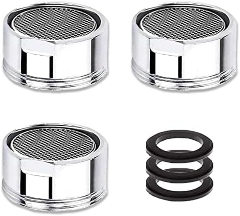 ILLUVA M28 Csapszűrő Készlet - 3 db Rozsdamentes Acél Perlátor Vízszűrő Keverőfej Csaptelephez, 28 mm-es Külső Menettel
