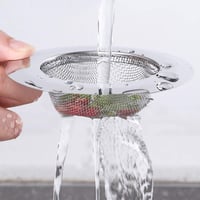 ILLUVA Rozsdamentes Acél Lefolyószűrő Szett - 7,5 cm-es Hajfogó Zuhanyzóhoz és Mosogatóhoz, Modern Ezüst Konyhai Szűrő, 2 db 3