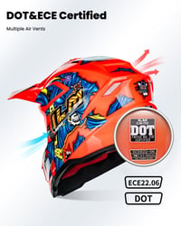 ILM Gyerek Motoros Sisak Motocross Szett Goggles Kesztyű Maszk ATV Off-Road 3