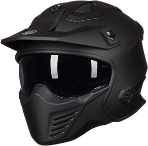Prilba na motocykel ILM 726X Jet DOT - matná čierna - veľkosť XXL