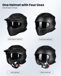 ILM Motoros Sisak Jet Helmet Vintage Chopper Scooter ECE22.06 DOT XXL méret 5