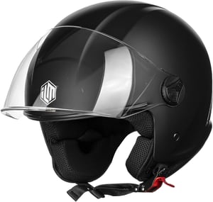 Cască moto jet ILM WT506 ECE 22.06 - negru-roșu - mărimea S