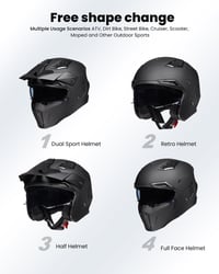 ILM Vintage Motocross Sisak ECE Homok Nőknek Férfiaknak Matte Black S 4