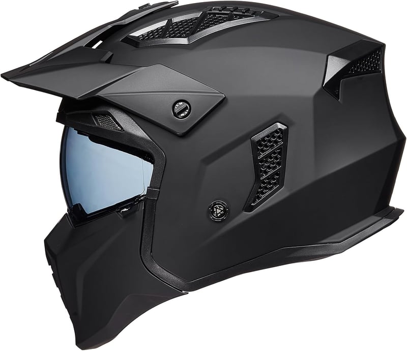 ILM Vintage Motocross Sisak ECE Homok Nőknek Férfiaknak Matte Black S