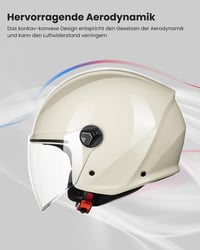 Retro otvorená motocyklová prilba ILM WT506, pánska/dámska, homologizácia ECE2206 - béžová farba, veľkosť L 10