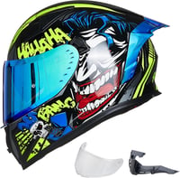 ILM Z501 teljes arcú bukósisak 2 plexivel Pinlock kompatibilis áttetsző és sötétített street bike motocross DOT és ECE Surprise Yellow XL 1