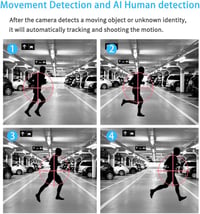 iLogic Kültéri WiFi Biztonsági Kamera - 360° PTZ, 3MP Felbontás, 4x Zoom, Vízálló, Éjjellátó, TUYA/Smart Life Kompatibilis, Mozgásérzékelés 6