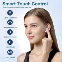 Căști sport Bluetooth 5.3 iLove IL-ER53TG, anulare zgomot ENC, IP7, 48 ore - alb 5