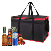 ILVRX XXXL Termotaška z oxfordskej tkaniny, 20 litrov, 58x35x38 cm, skladacia, vodoodolná, s rukoväťou – kempovanie, piknik, rozvoz jedla 1