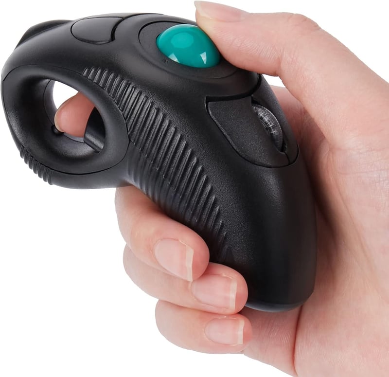 IMAGE Vezeték Nélküli Trackball Egér - USB Csatlakozás, Lézeres Technológia, Kézi Irányítás, Jobb és Balkezes Használatra