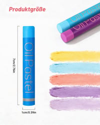 IMALPQPP Cretă pastel cu ulei 48+4 culori alb, extra moale, ușor de amestecat și de nuanțat, pastel cu ulei durabil pentru artiști și studenți 2