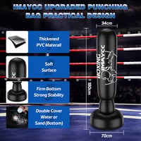 IMAYCC 180cm Álló Boxzsák Felnőtteknek és Fiataloknak, Edzéshez Kickbox Muay Thai MMA 6